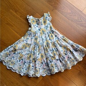 Catherine Malandrino Blue and Green Ruffled Tiered Sundress-12 months